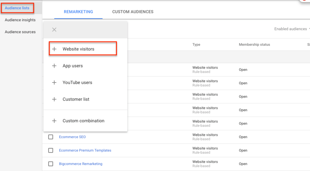 How to Create an Audience For a Remarketing Campaign
