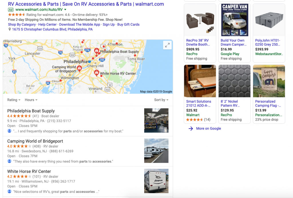 search engine ranking results