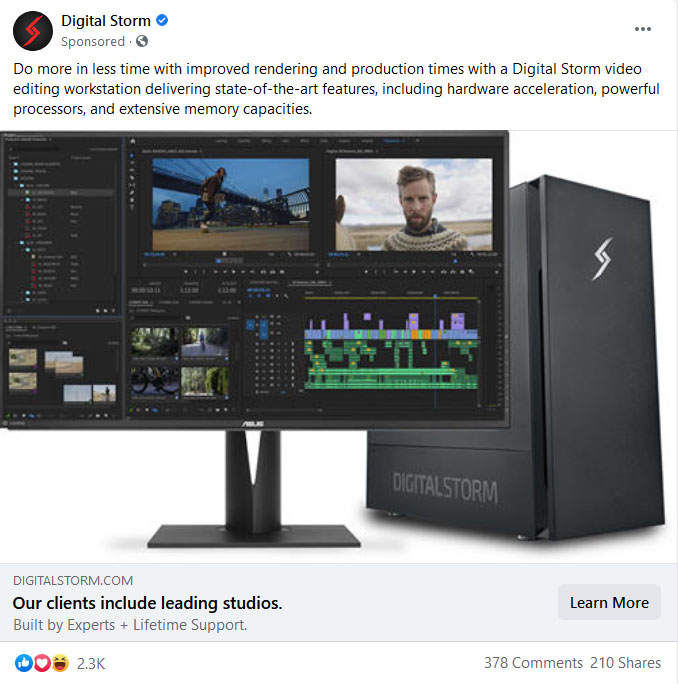 Facebook ad example